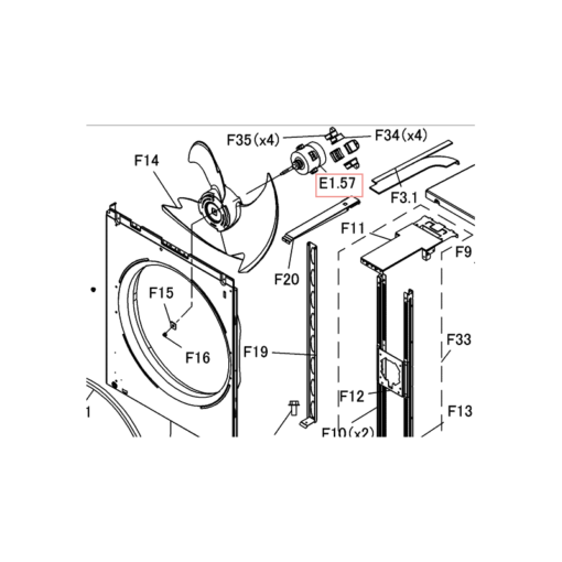 Moteur de ventilation DAIKIN réf : 5024860