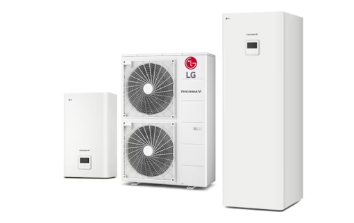 Pompe à chaleur Air/Eau LG Therma V - Triphasées 65°C - Hydrosplit - Duo ECS intégrée - R32