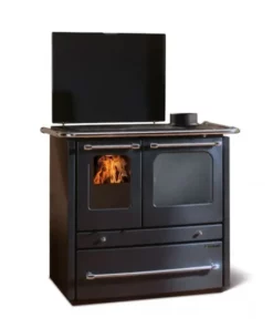 Cuisinière à Bois Bouilleur TermoSovrana DSA 13.5kW Noir anthracite