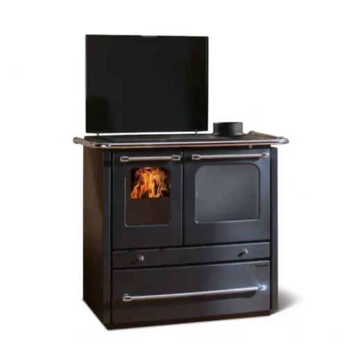 Cuisinière à Bois Bouilleur TermoSovrana DSA 13.5kW Noir anthracite