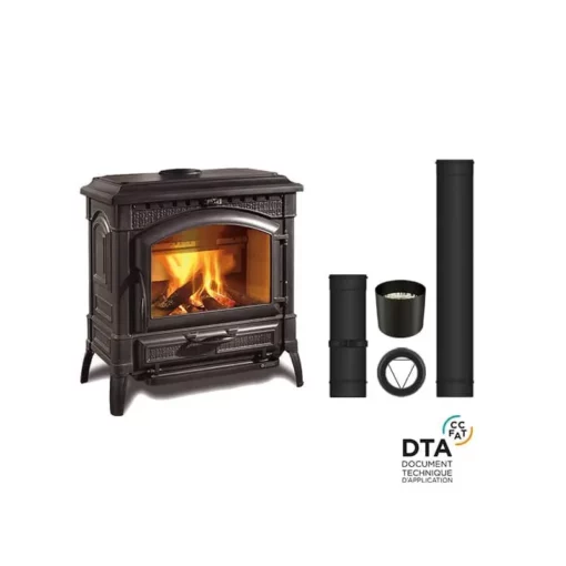 Poêle à Bois Bouilleur LA NORDICA Termoisotta DSA 15kW sortie dessus
